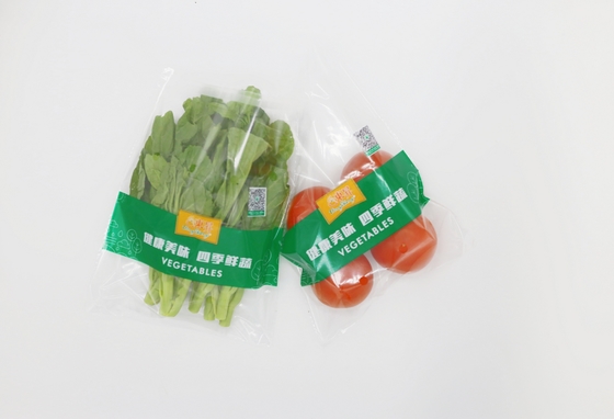 Fresh Lettuce Salad Leafy Vegetables BOPP Packaging Pouches Anti Fog Disposable