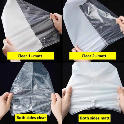 Moisture Proof Frosted Pvc Eva Zip Lock Bag For Clothing Printed Logo Plastic Zipper Packaging