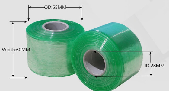 Electrostatic Mini Stretch Wrap PVC OD 65mm Cling Film Roll For Wire Cable
